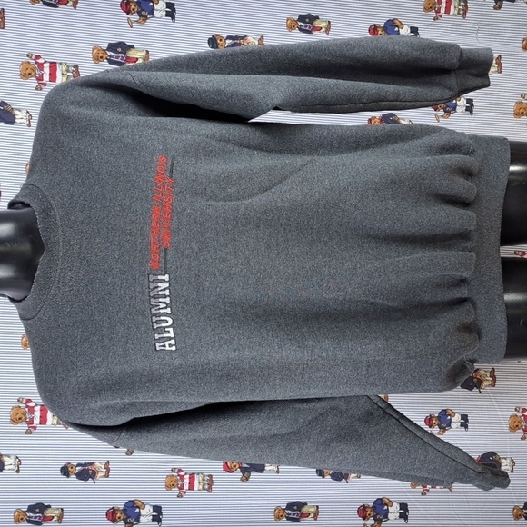 Vintage Y2K Northern Illinois University Alumni embroidered gray sweatshirt - Picture 2 of 5